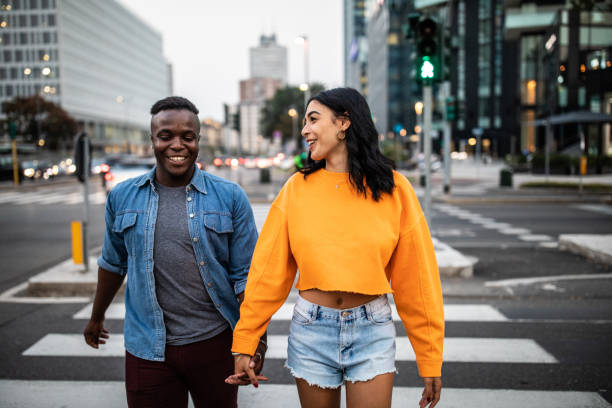 istock Young couple enjoying in sightseeing Milan 1134282958