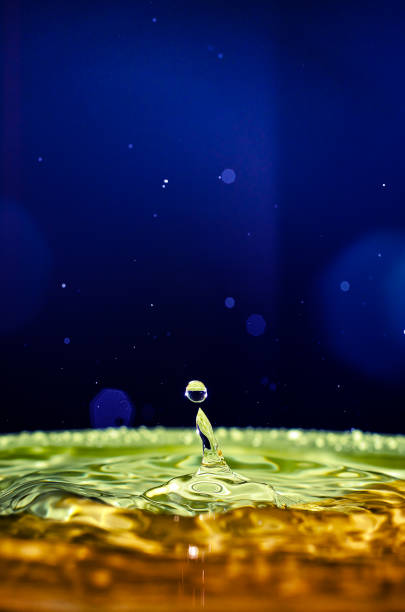 istock The water drop with interesting colorful blurred background 1134288269