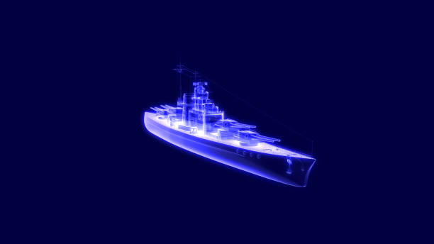 istock 3d illustration of a battleship hologram 1134288305
