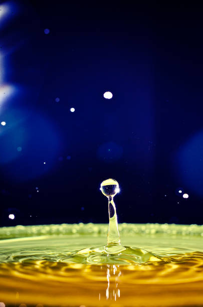 istock The water drop with interesting colorful blurred background 1134288306