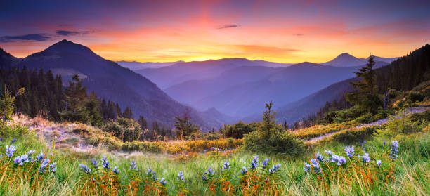 istock Majestic sunset in the mountains landscape. HDR image 1134289843