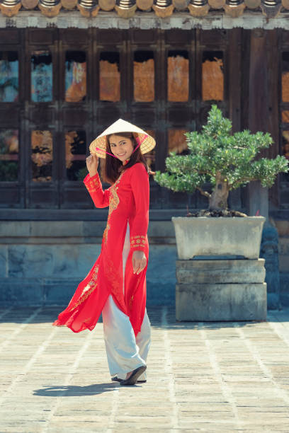 Ao dai is famous traditional costume for woman in VIetnam.