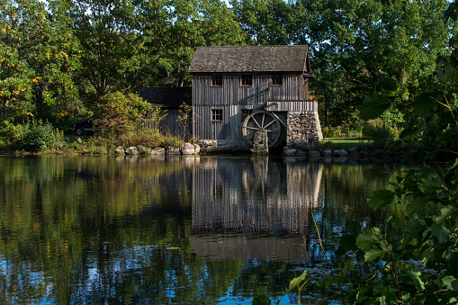Water wheel mill, Rockford, Illinois.