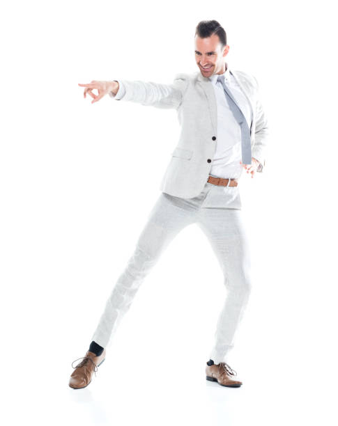 istock Handsome businessman is excited and dancing 1134294104