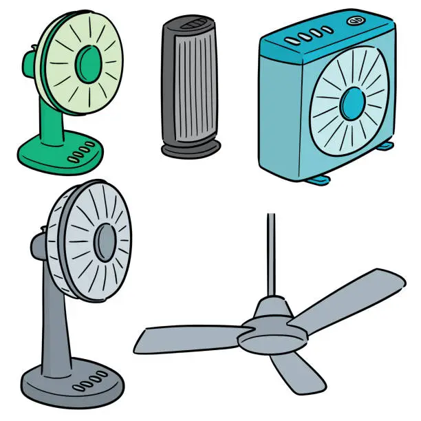 Vector illustration of fan