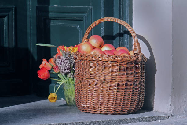 istock Fruit basket in front of door 1134295278