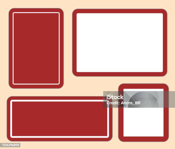 Four Frame Template For Notes Stock Illustration - Download Image Now ...
