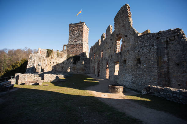 Castle Rötteln, Germany Loerrach, germany, february 24, 2019, castle ruin Rötteln in south germany, nice destination. bailey castle stock pictures, royalty-free photos & images
