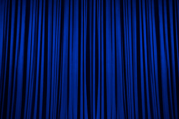 Blue Stage Curtain Texture Background Stock Photo - Download Image Now -  Stage Curtain, Blue, Curtain - iStock