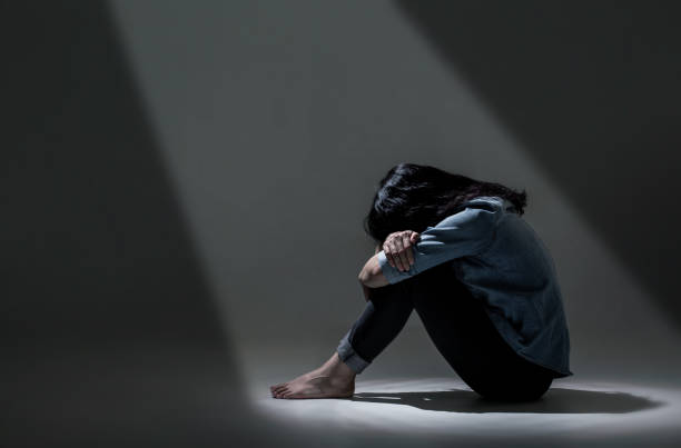 istock An Asian woman is suffering from depression. 1134299370