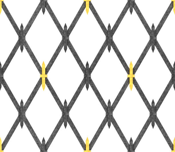 istock Seamless pattern in the form of an iron lattice. Medieval style. Lattice on the windows. Illustration. 1134303496