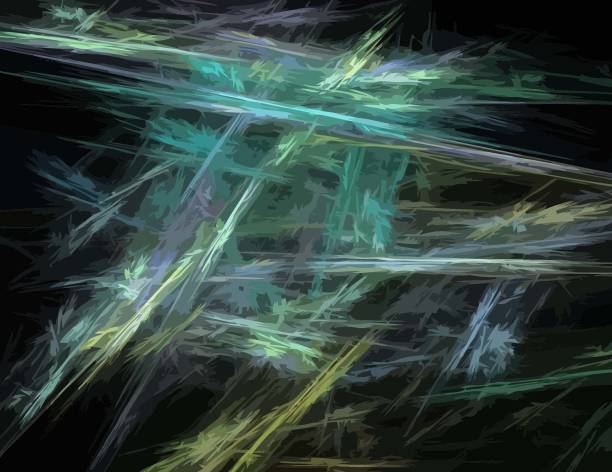 istock image of one Digital Fractal on Black Color 1134303524