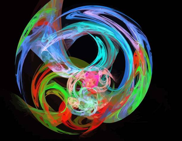 istock image of one Digital Fractal on Black Color 1134303574