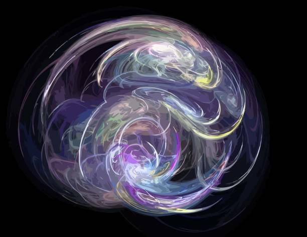 istock image of one Digital Fractal on Black Color 1134304616