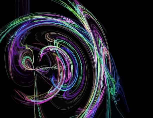 istock image of one Digital Fractal on Black Color 1134304756