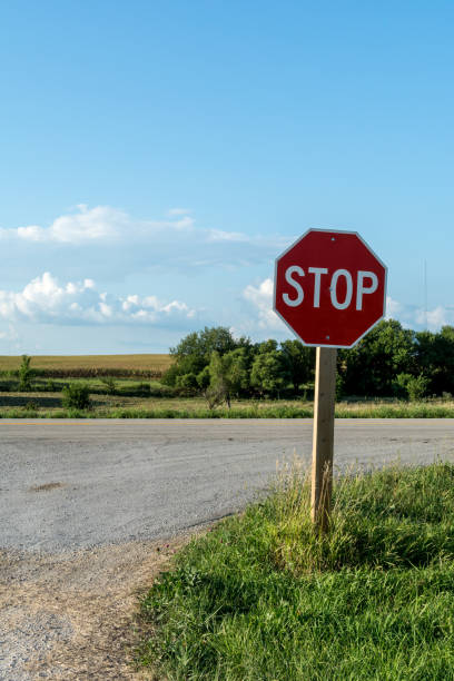 istock Rural stop sign on a dirt road. 1134304880