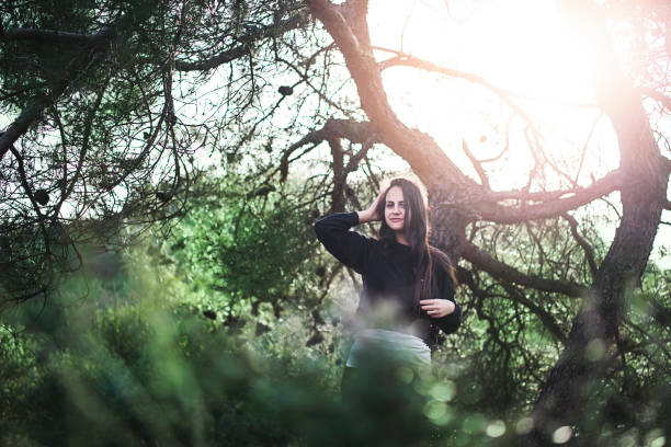 Happy Woman Enjoying Nature