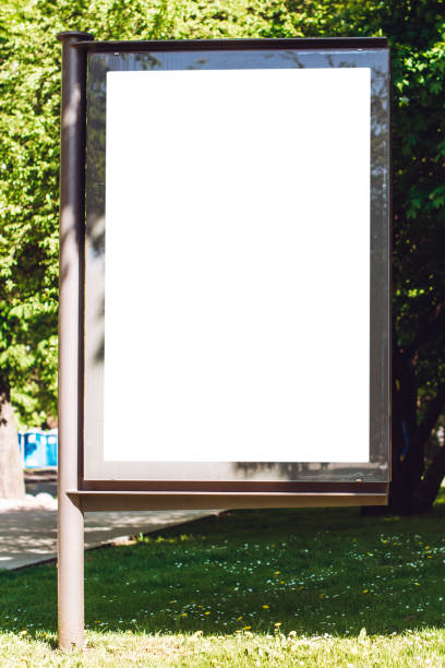 istock Park white billboard, placed in the square. 1134307397