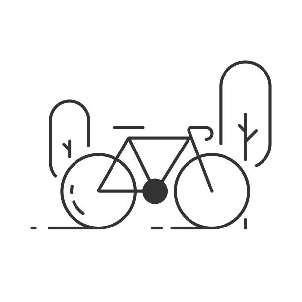 illustrations, cliparts, dessins animés et icônes de icône de bicyclette - bicycle silhouette design element mountain bike