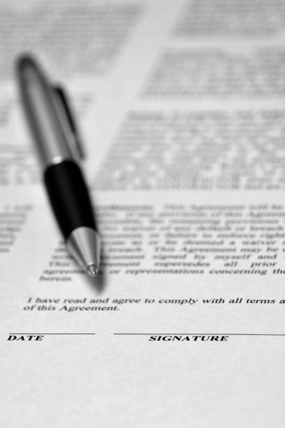 istock Contract with pen on desk signing business transaction 1134323482