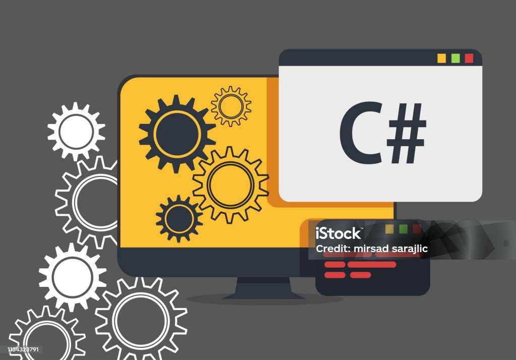 Programming Language Sharp C Sharp Programing Language Stock Illustration - Download Image Now ...