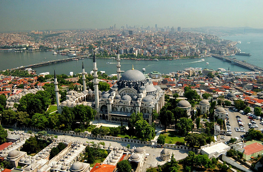 A view of Suleymaniye Mosque in Istanbul, Turkey.