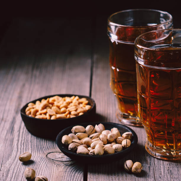 istock lager beer and snacks. party, restaurant, bar food 1134331390