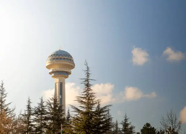 Turkey ankara capital city "atakule" skyscraper. skyscrapers have become a symbol of Turkey's capital