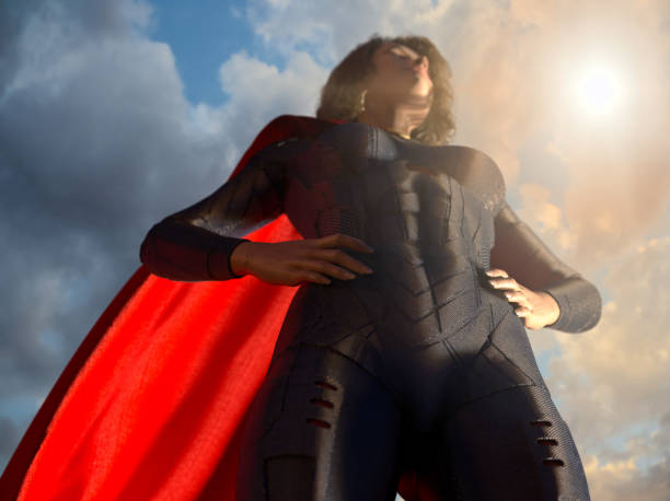 istock woman in superhero costume 3d render 1134334204