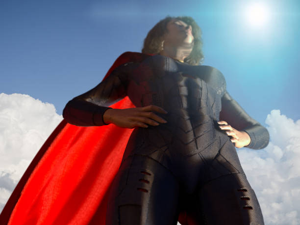 istock woman in superhero costume 3d render 1134334227