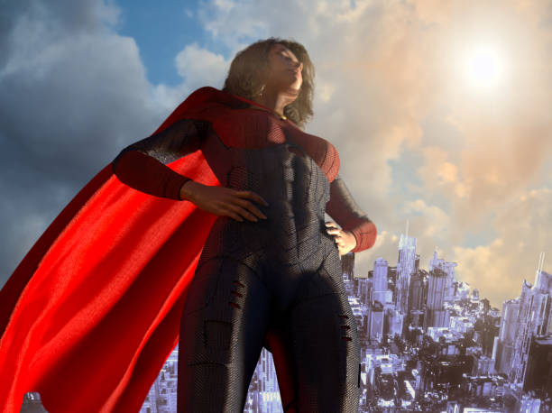 istock woman in superhero costume 3d render 1134334343