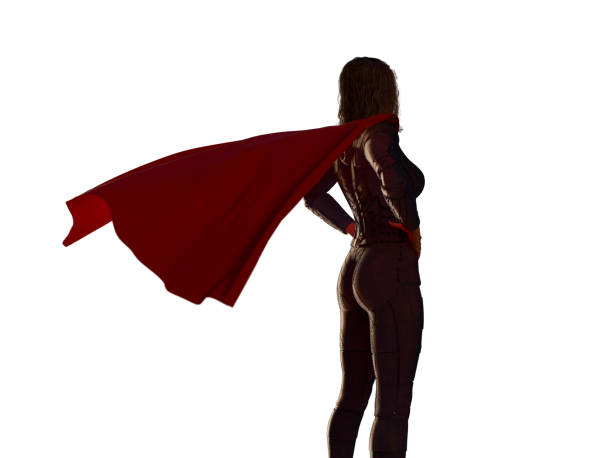 istock woman in superhero costume 3d render 1134334432