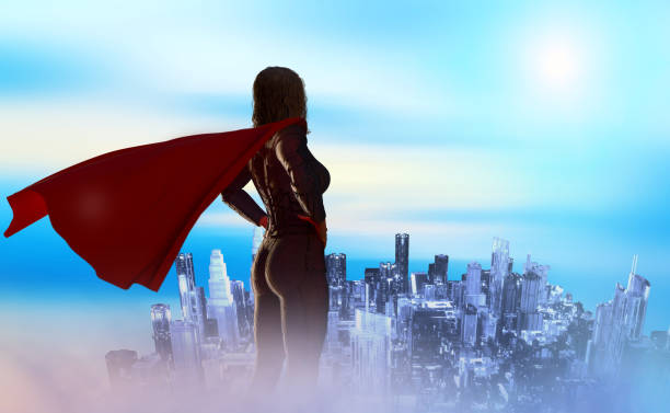 istock woman in superhero costume 3d render 1134334555