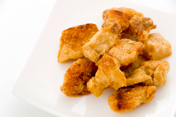 istock Pork snack, Pork rind, Pork scratching or pork crackling 1134343784