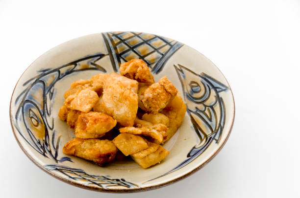istock Pork snack, Pork rind, Pork scratching or pork crackling 1134344440