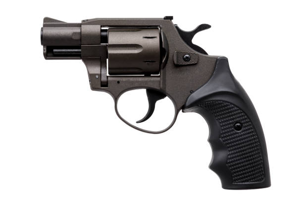 istock Gun revolver isolated on white background 1134344643