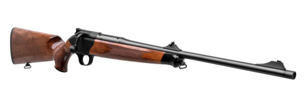 istock Gun rifle isolated on white back 1134344755