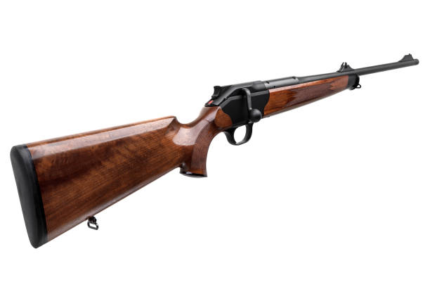 istock Gun rifle isolated on white back 1134344756
