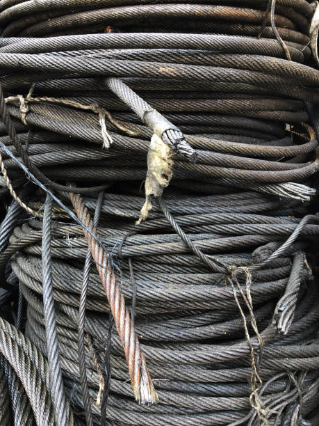 seilrücken - steel cable wire rope rope textured stock-fotos und bilder