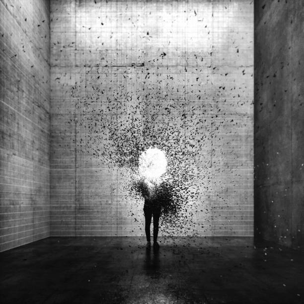 Surreal exploding young woman Surreal exploding young woman. This is entirely 3D generated image. rubble photos stock pictures, royalty-free photos & images
