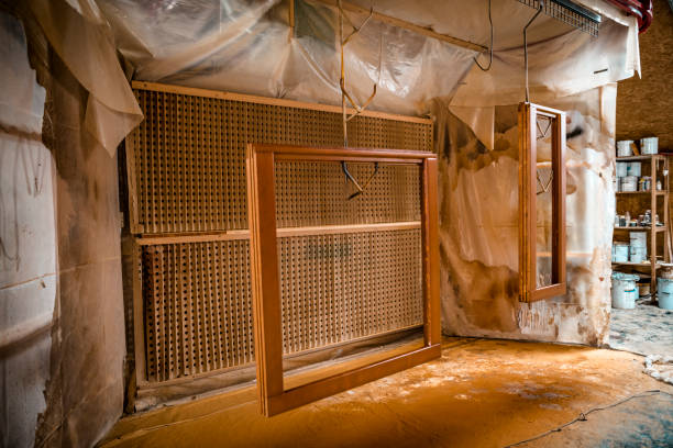 istock Production line of wooden windows 1134355049