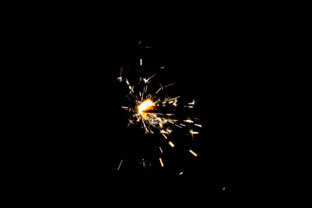 Burning sparkle in pitch black surrounding