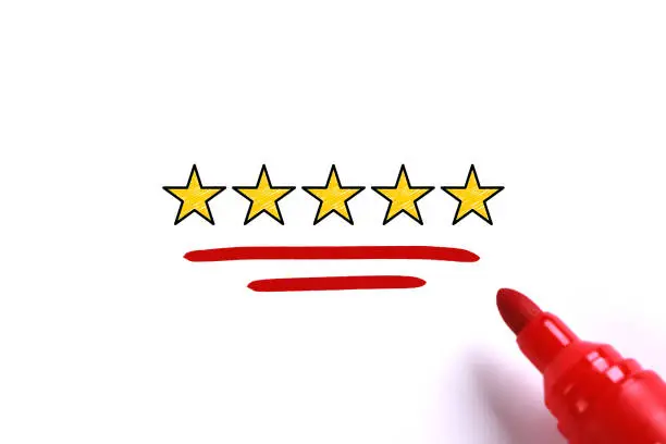 Photo of Review, Increase Rating Or Ranking, Evaluation And Classification Concept