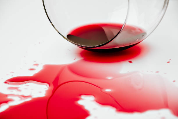 istock Spilled red wine. Bordeaux, merlot, cabernet 1134364934