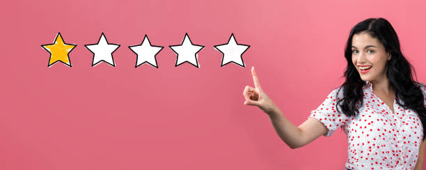 istock One star rating with young woman 1134366961