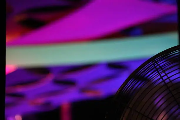 Photo of colorful fan with light background