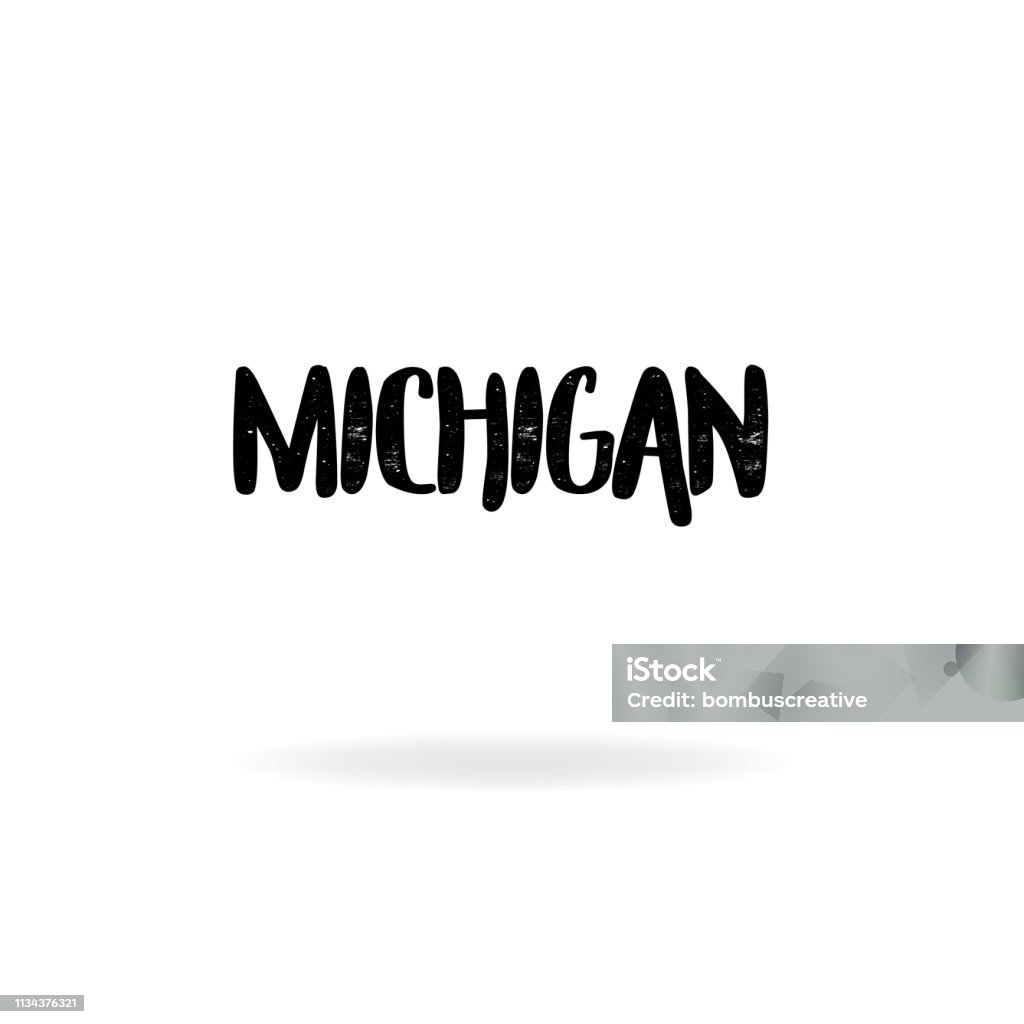 Michigan Lettering Design Accuracy stock vector