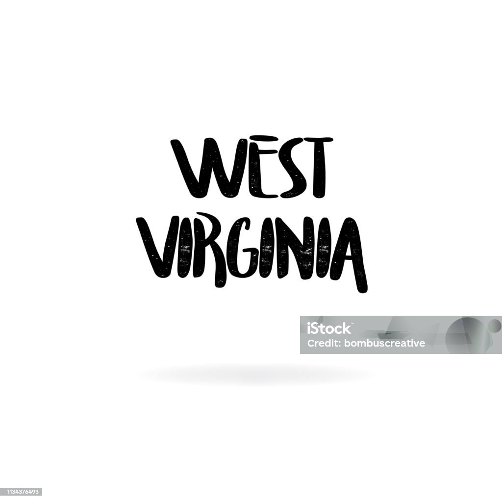 Wv Lettering West Virginia Lettering Design Stock Illustration - Download Image Now ...