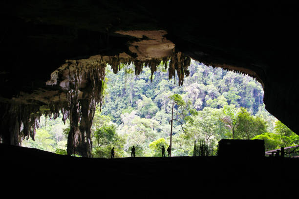 istock A silhouette shot of explorers at the Niah caves 1134382883