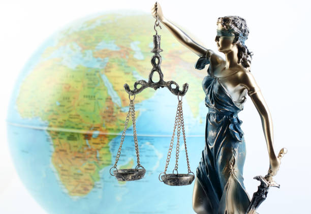 istock Themis in front of the world 1134389399